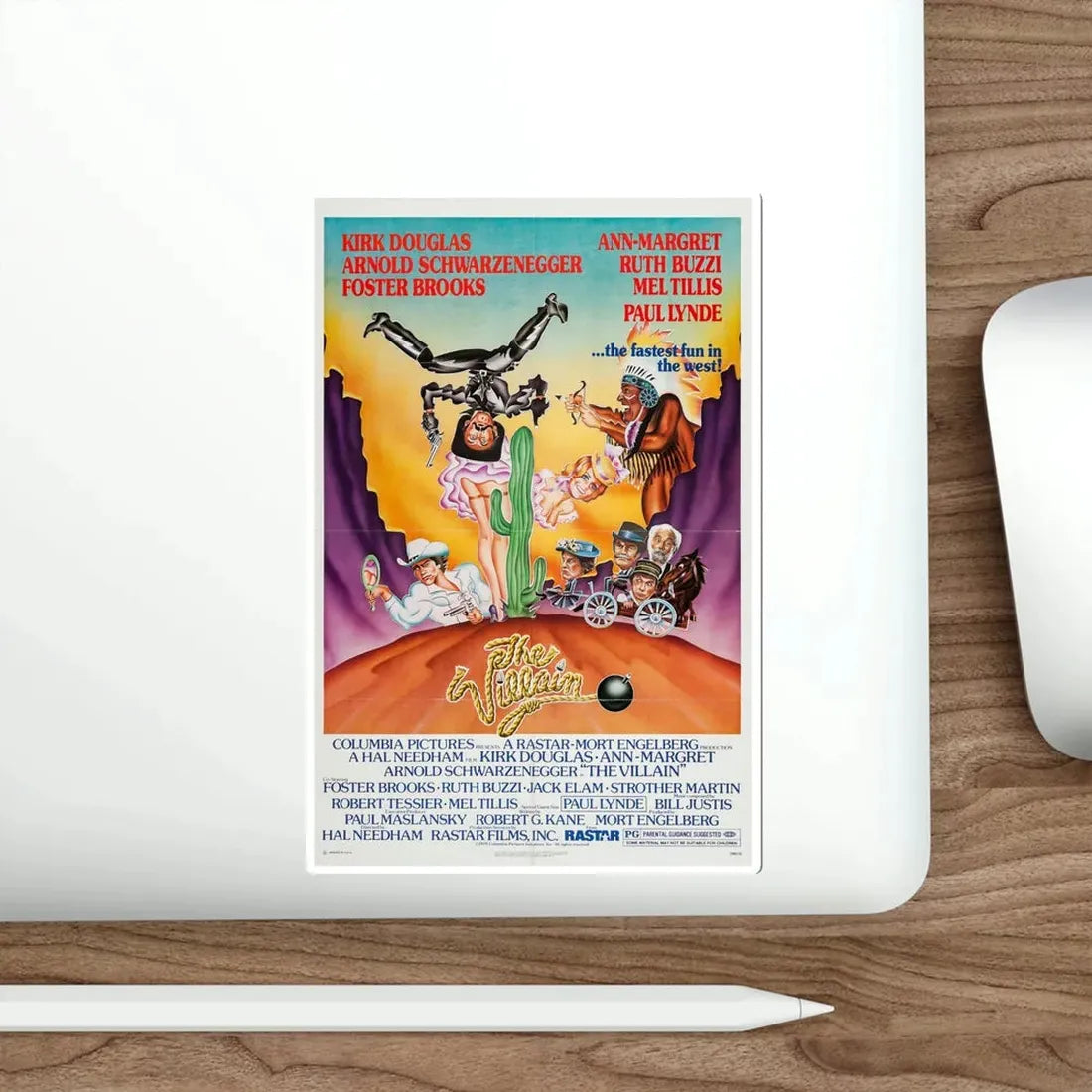 The Villain 1979 Movie Poster STICKER Vinyl Die-Cut Decal - The Sticker Space