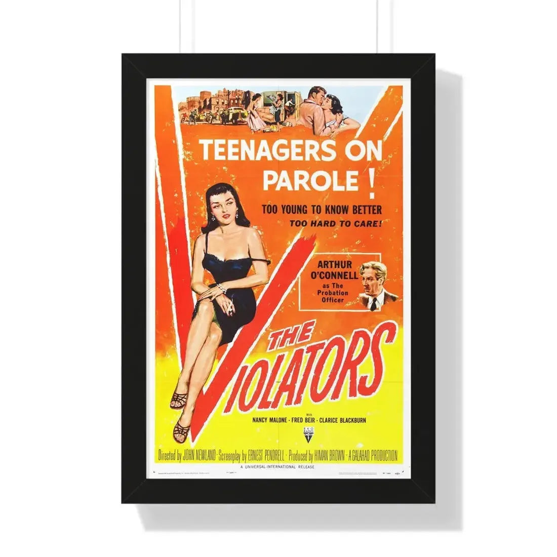 THE VIOLATORS 1957 - Framed Movie Poster 16″ x 24″ Black - The Sticker Space
