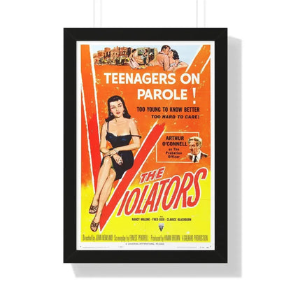 THE VIOLATORS 1957 - Framed Movie Poster 16″ x 24″ Black - The Sticker Space