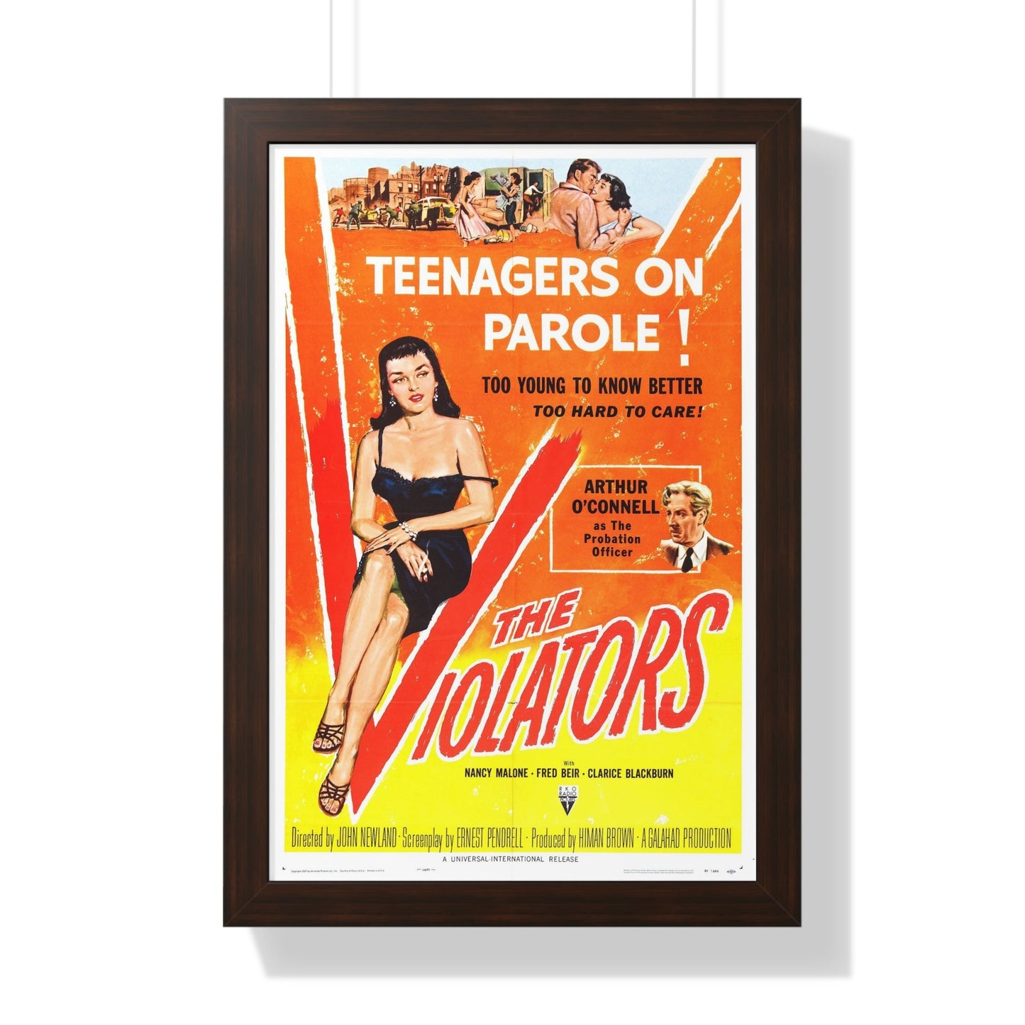 THE VIOLATORS 1957 - Framed Movie Poster-16″ x 24″-The Sticker Space