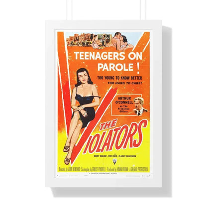 THE VIOLATORS 1957 - Framed Movie Poster 16″ x 24″ White - The Sticker Space