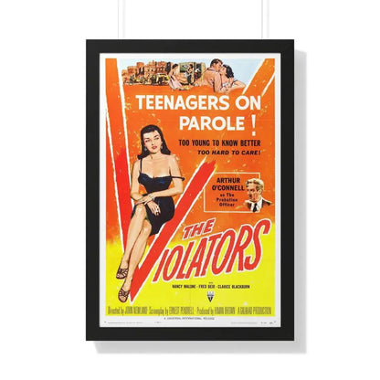 THE VIOLATORS 1957 - Framed Movie Poster 20" x 30" Black - The Sticker Space