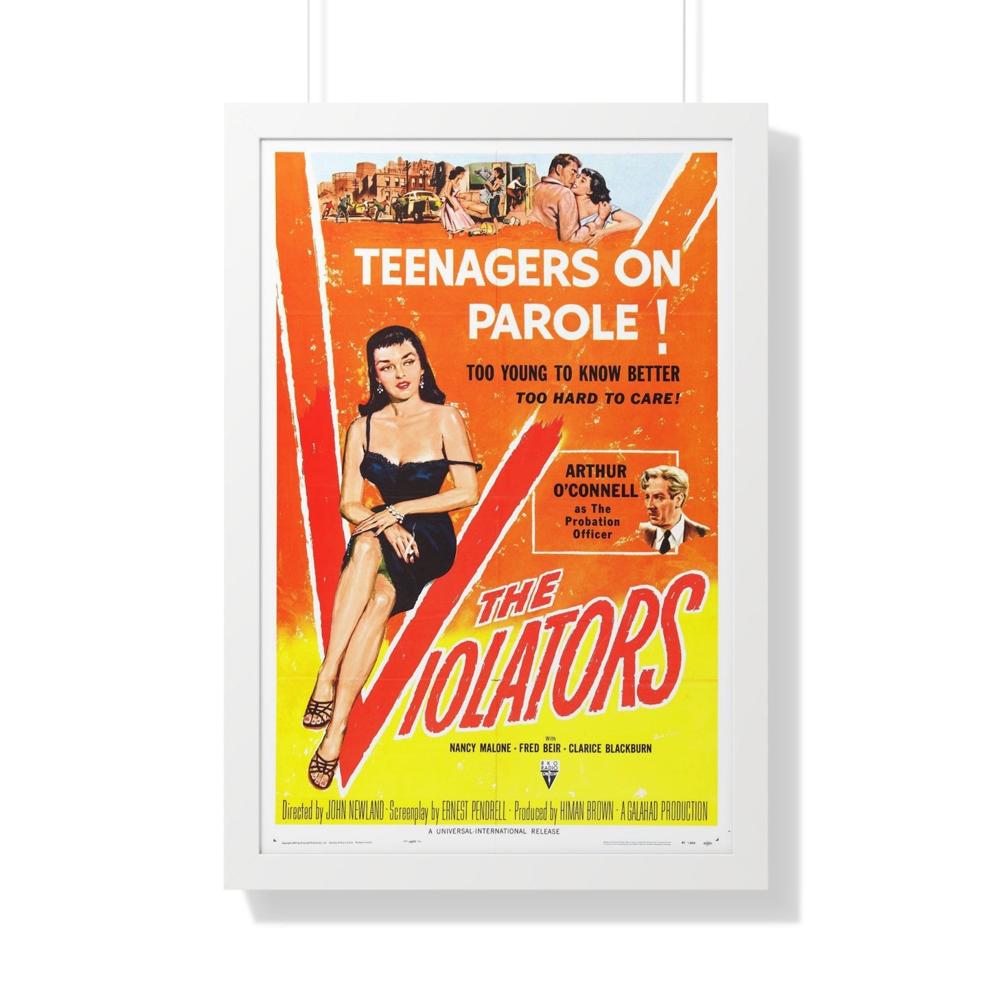 THE VIOLATORS 1957 - Framed Movie Poster-20" x 30"-The Sticker Space