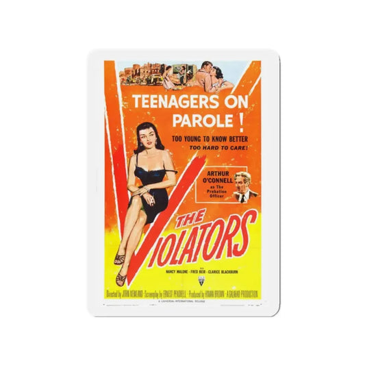 THE VIOLATORS 1957 Movie Poster - Refrigerator Magnet 2 Inch Die-Cut - The Sticker Space