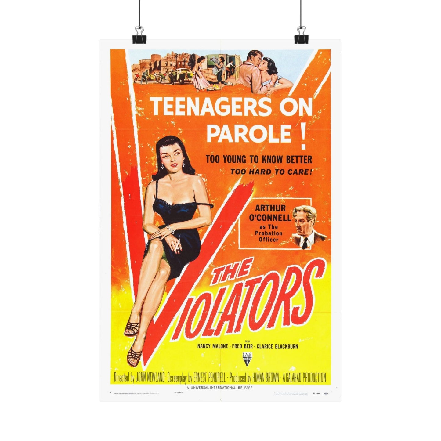 THE VIOLATORS 1957 - Paper Movie Poster-12″ x 18″-The Sticker Space