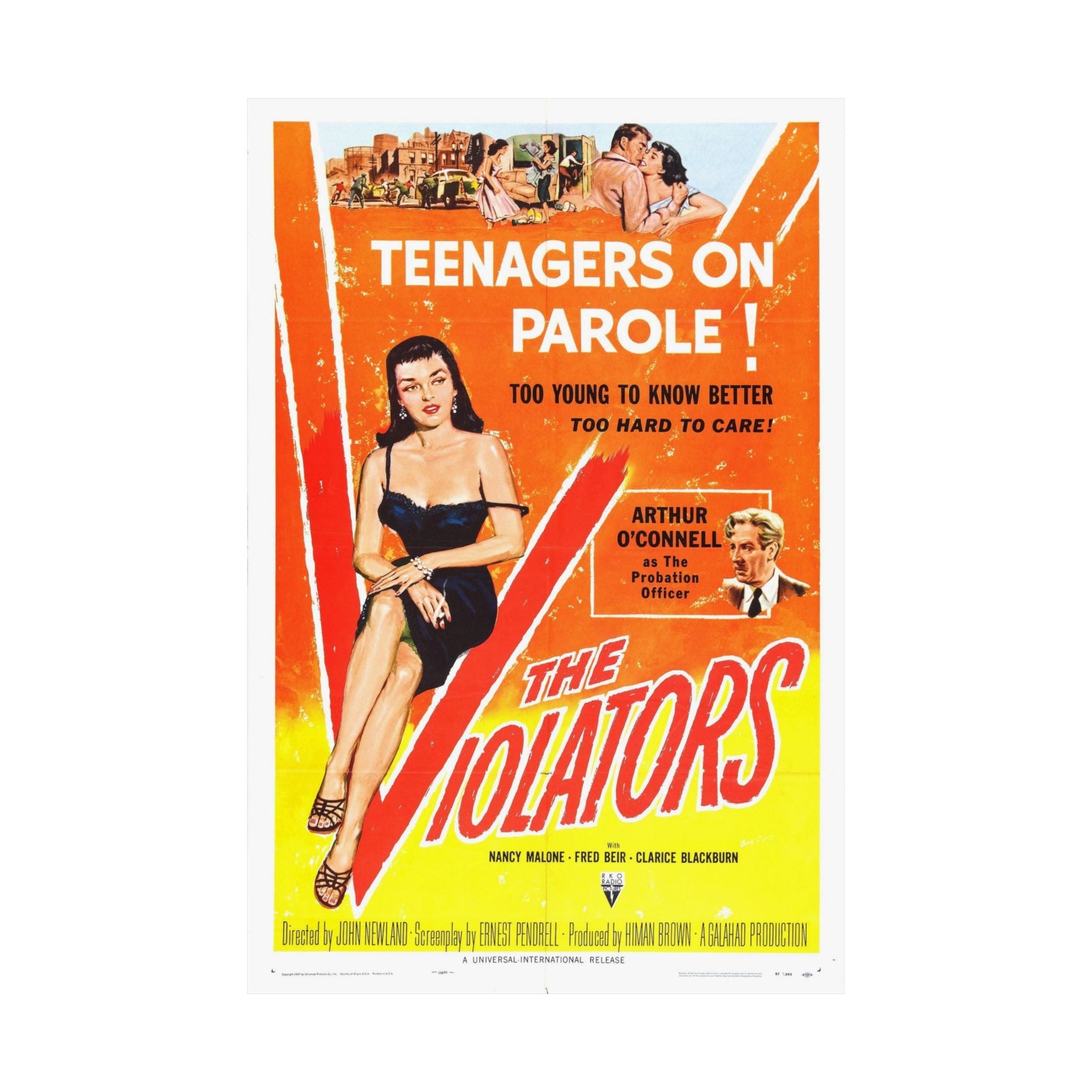 THE VIOLATORS 1957 - Paper Movie Poster-The Sticker Space