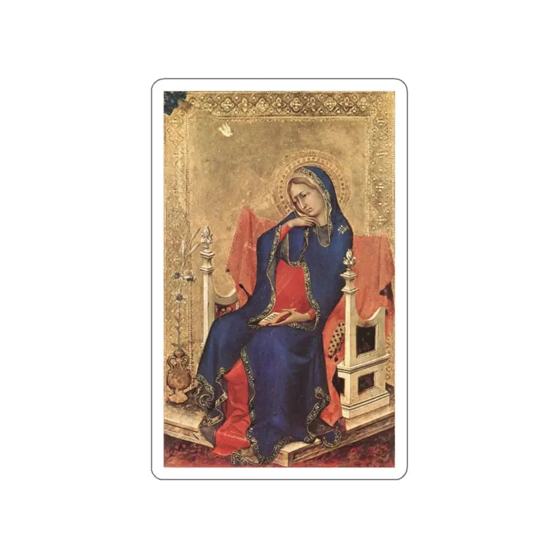 The Virgin of the Annunciation (Artwork) STICKER Vinyl Die-Cut Decal White Die-Cut 2 Inch - The Sticker Space
