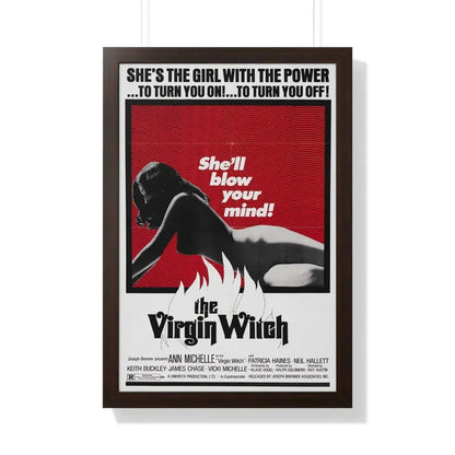 THE VIRGIN WITCH 1972 - Framed Movie Poster 20" x 30" Walnut - The Sticker Space
