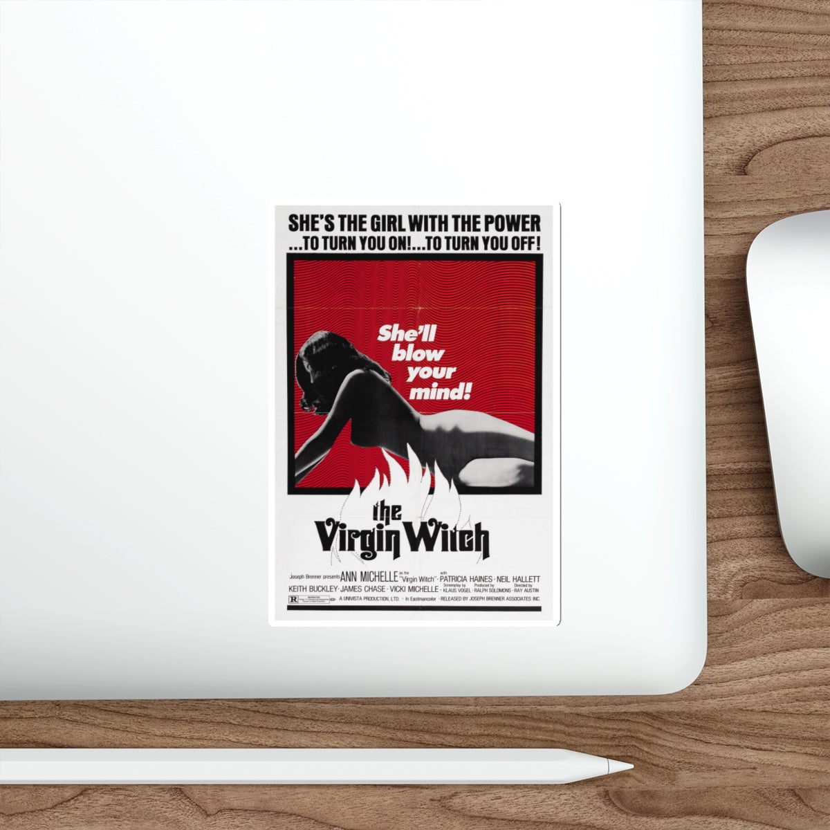 THE VIRGIN WITCH 1972 Movie Poster STICKER Vinyl Die-Cut Decal-The Sticker Space