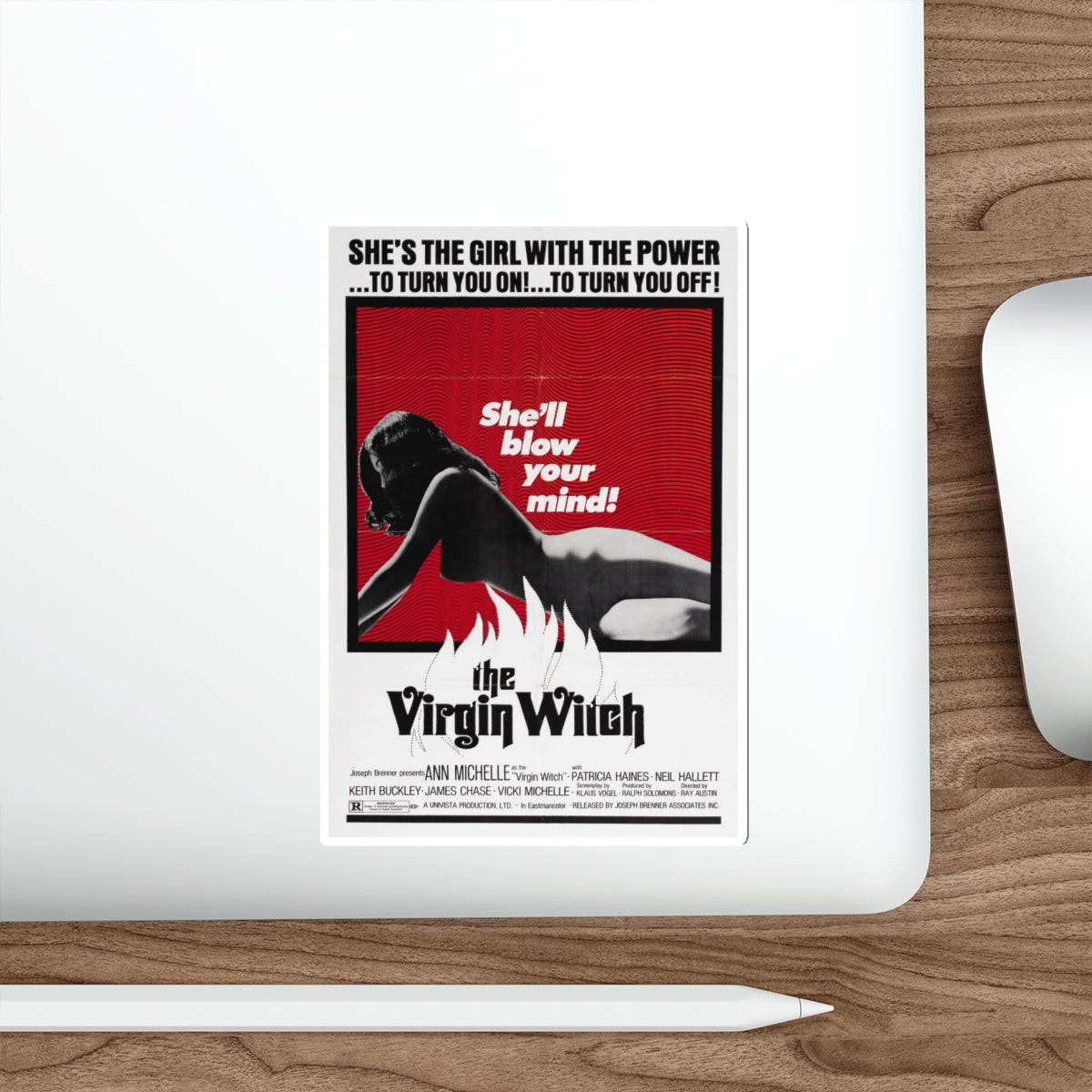 THE VIRGIN WITCH 1972 Movie Poster STICKER Vinyl Die-Cut Decal-The Sticker Space