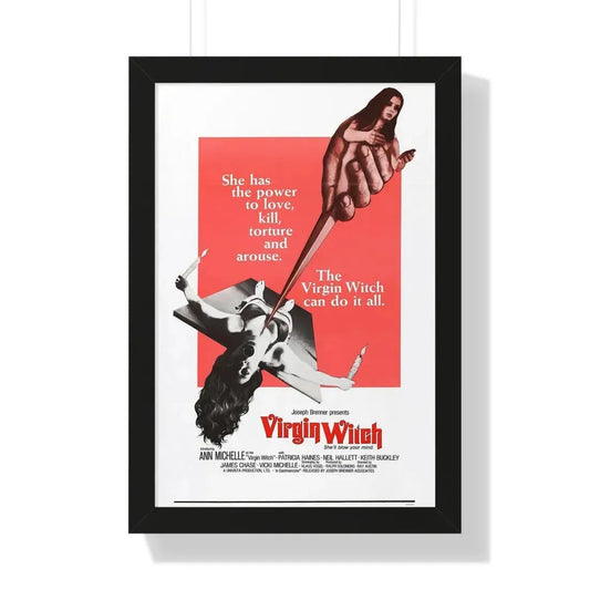 THE VIRGIN WITCH (2) 1972 - Framed Movie Poster 16″ x 24″ Black - The Sticker Space