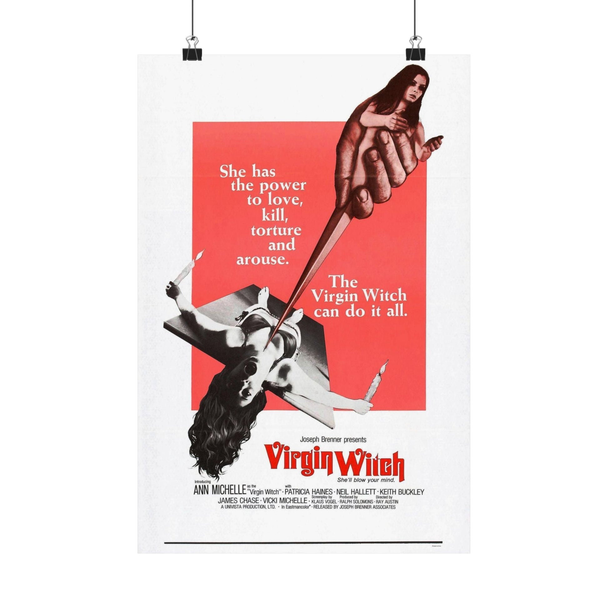 THE VIRGIN WITCH (2) 1972 - Paper Movie Poster-12″ x 18″-The Sticker Space