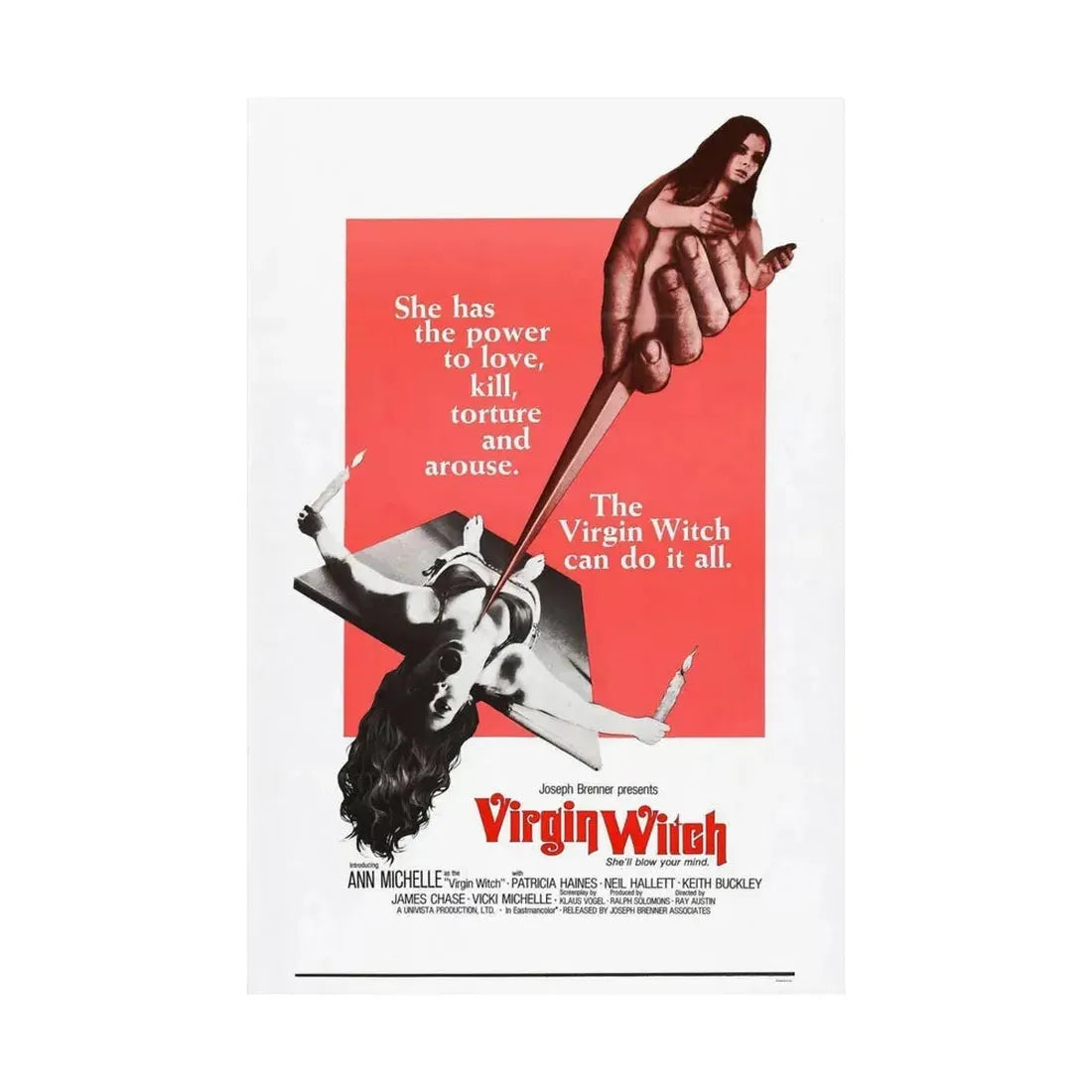 THE VIRGIN WITCH (2) 1972 - Paper Movie Poster - The Sticker Space