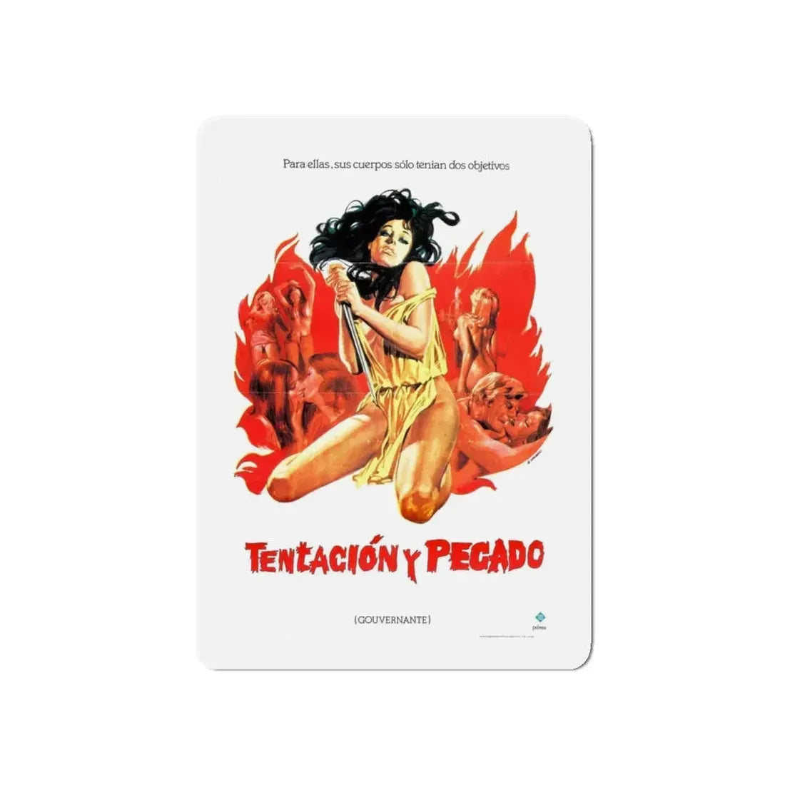 THE VIRGIN WITCH (3) 1972 Movie Poster - Refrigerator Magnet 5 Inch Die-Cut - The Sticker Space