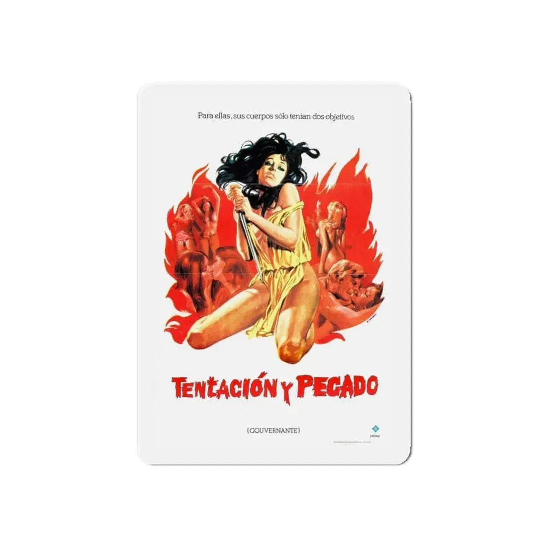 THE VIRGIN WITCH (3) 1972 Movie Poster - Refrigerator Magnet 6 Inch Die-Cut - The Sticker Space