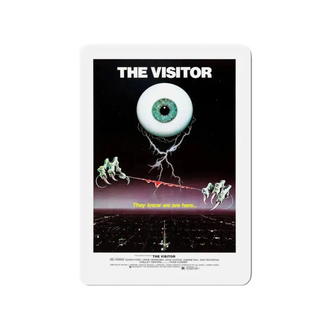 THE VISITOR 1979 Movie Poster - Refrigerator Magnet 3 Inch Die-Cut - The Sticker Space