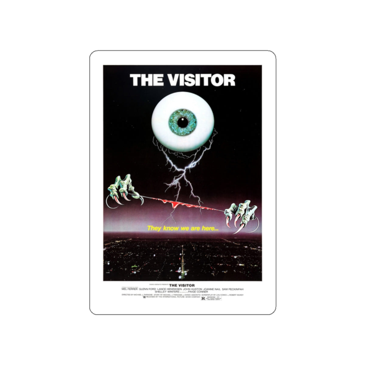 THE VISITOR 1979 Movie Poster STICKER Vinyl Die-Cut Decal-White-The Sticker Space