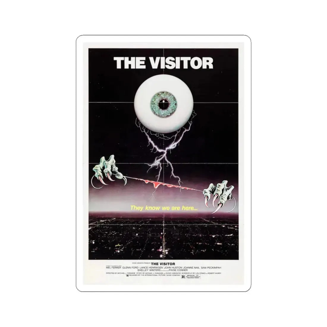 The Visitor 1980 Movie Poster - STICKER Vinyl Kiss-Cut Decal 3 Inch White - The Sticker Space