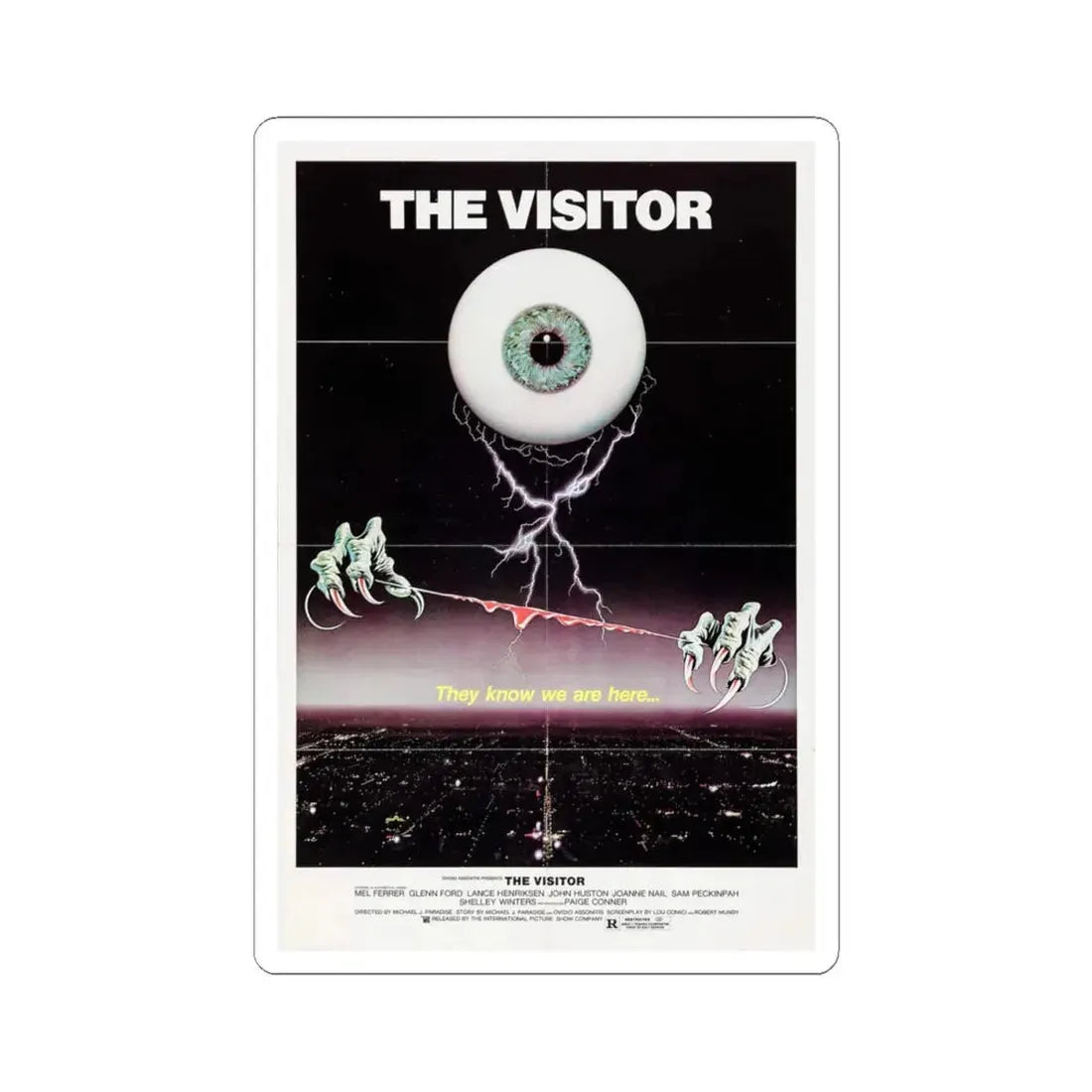 The Visitor 1980 Movie Poster - STICKER Vinyl Kiss-Cut Decal 4 Inch White - The Sticker Space