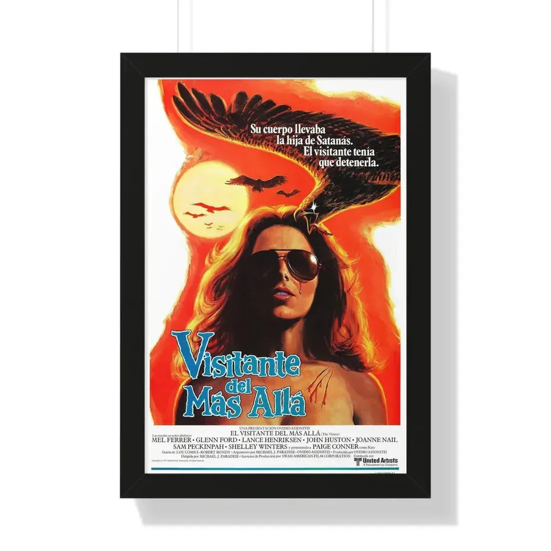 THE VISITOR (SPANISH) 1979 - Framed Movie Poster 16″ x 24″ Black - The Sticker Space