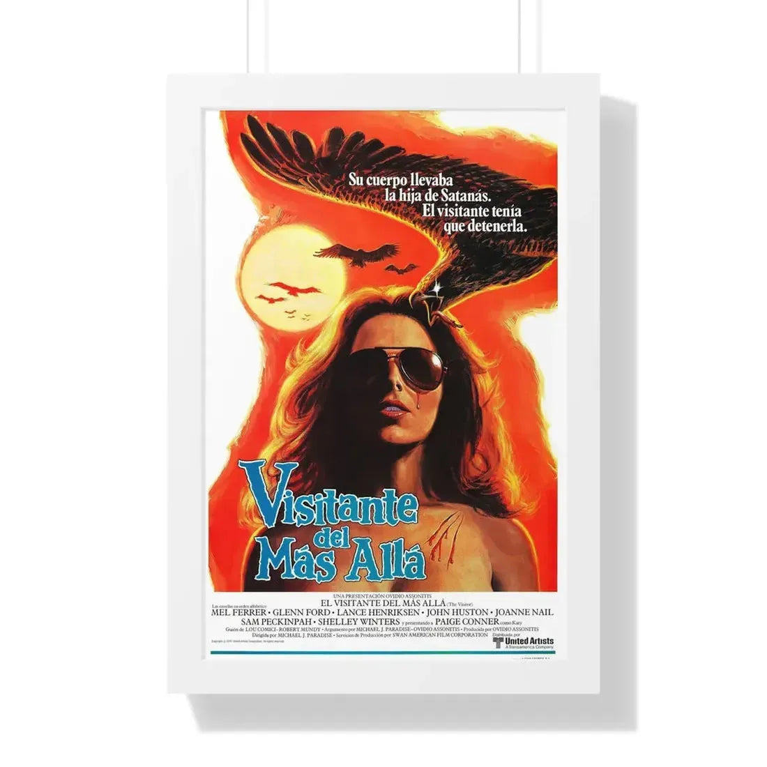 THE VISITOR (SPANISH) 1979 - Framed Movie Poster 16″ x 24″ White - The Sticker Space