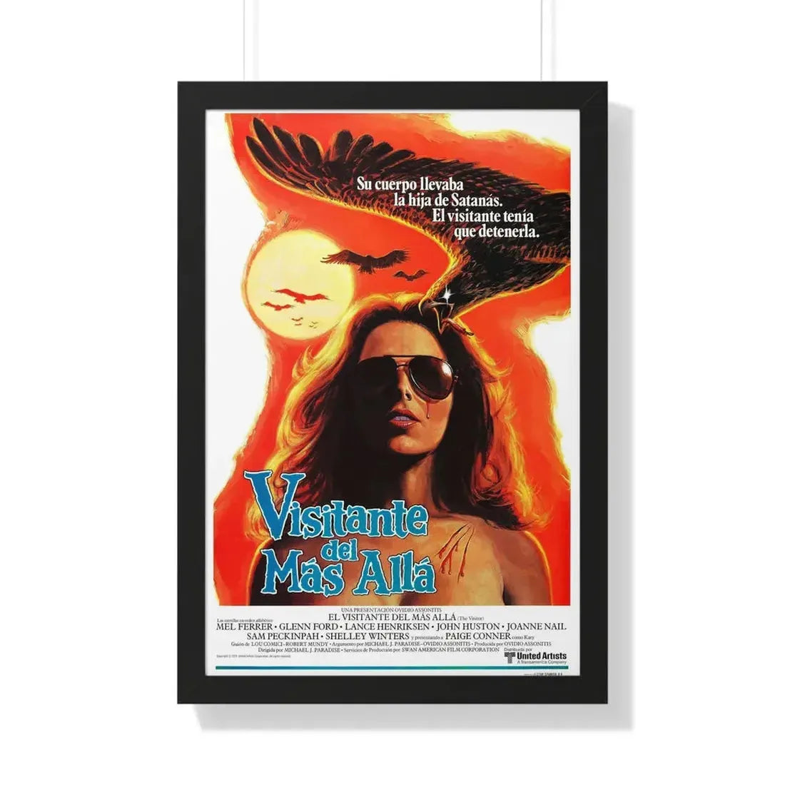 THE VISITOR (SPANISH) 1979 - Framed Movie Poster 20" x 30" Black - The Sticker Space