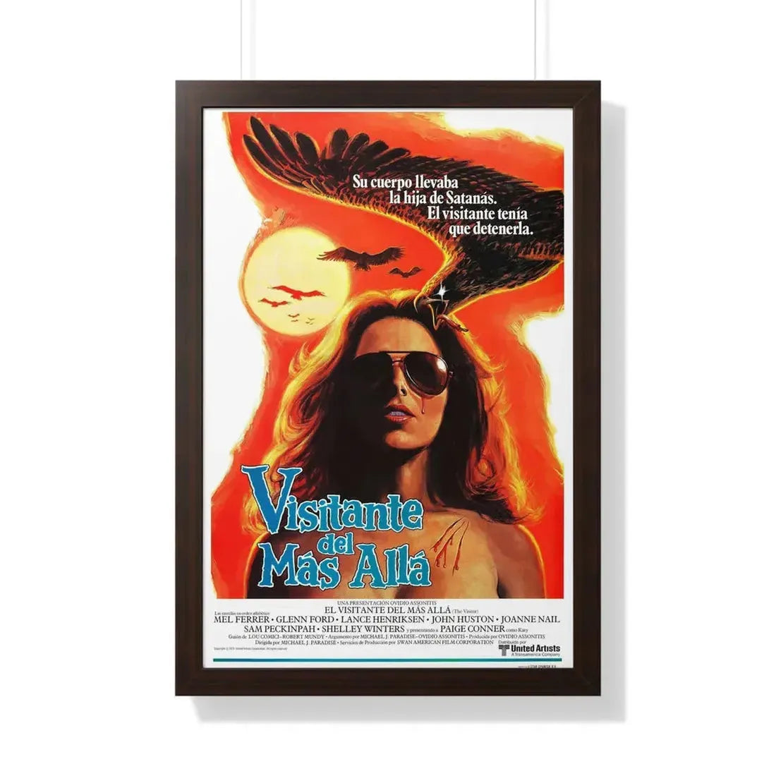 THE VISITOR (SPANISH) 1979 - Framed Movie Poster 20" x 30" Walnut - The Sticker Space