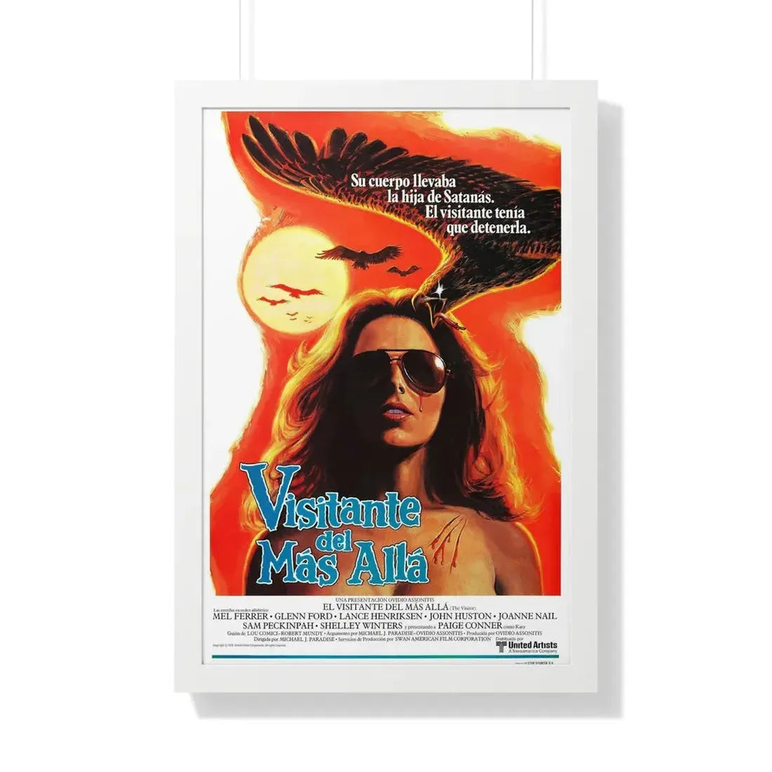 THE VISITOR (SPANISH) 1979 - Framed Movie Poster 20" x 30" White - The Sticker Space