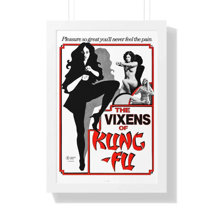 THE VIXENS OF KUNG-FU 1975 - Framed Movie Poster 16″ x 24″ White - The Sticker Space