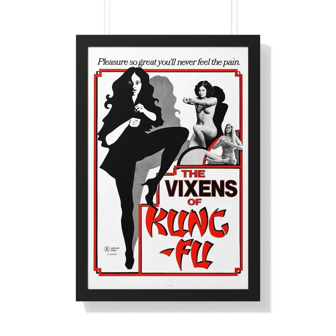 THE VIXENS OF KUNG-FU 1975 - Framed Movie Poster 20" x 30" Black - The Sticker Space