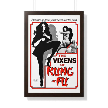 THE VIXENS OF KUNG-FU 1975 - Framed Movie Poster 20" x 30" Walnut - The Sticker Space
