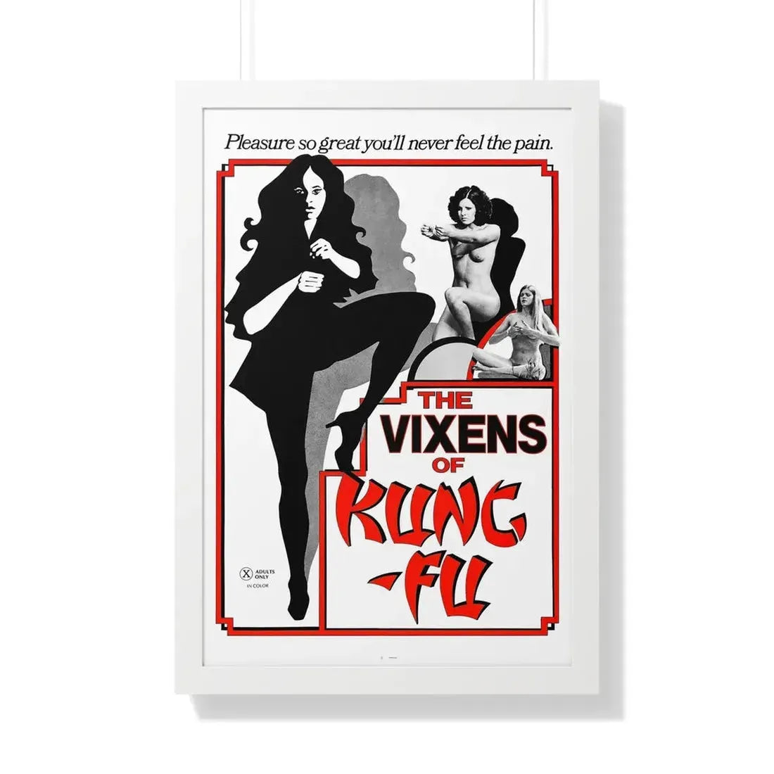 THE VIXENS OF KUNG-FU 1975 - Framed Movie Poster 20" x 30" White - The Sticker Space