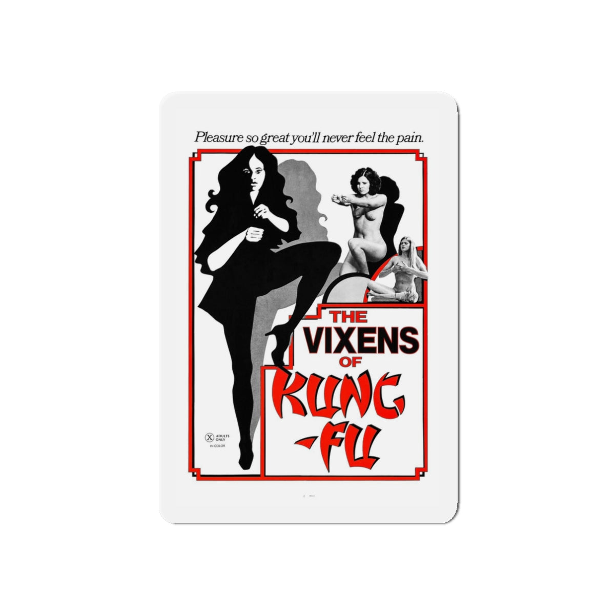 THE VIXENS OF KUNG-FU 1975 Movie Poster - Refrigerator Magnet-3" x 3"-The Sticker Space