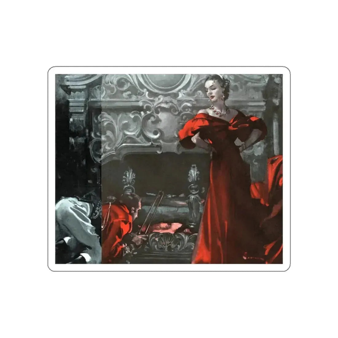 The Voice of the Turtle (2), Cosmopolitan, November 1936 (Magazine Illustration) STICKER Vinyl Die-Cut Decal White Die-Cut 2 Inch - The Sticker Space