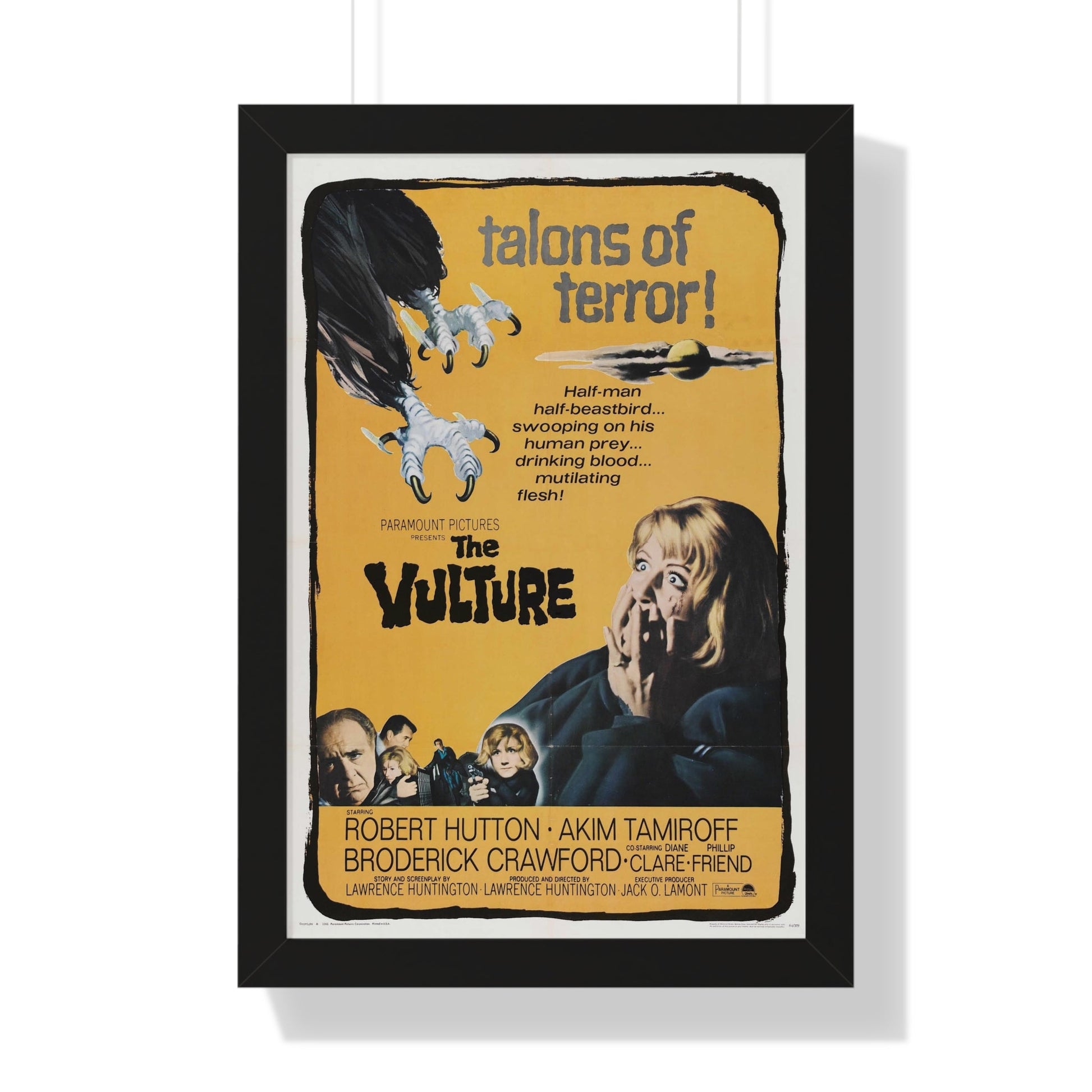 THE VULTURE 1966 - Framed Movie Poster-16″ x 24″-The Sticker Space