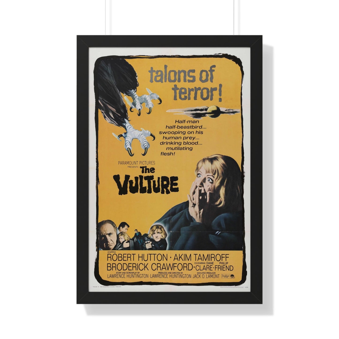 THE VULTURE 1966 - Framed Movie Poster-20" x 30"-The Sticker Space