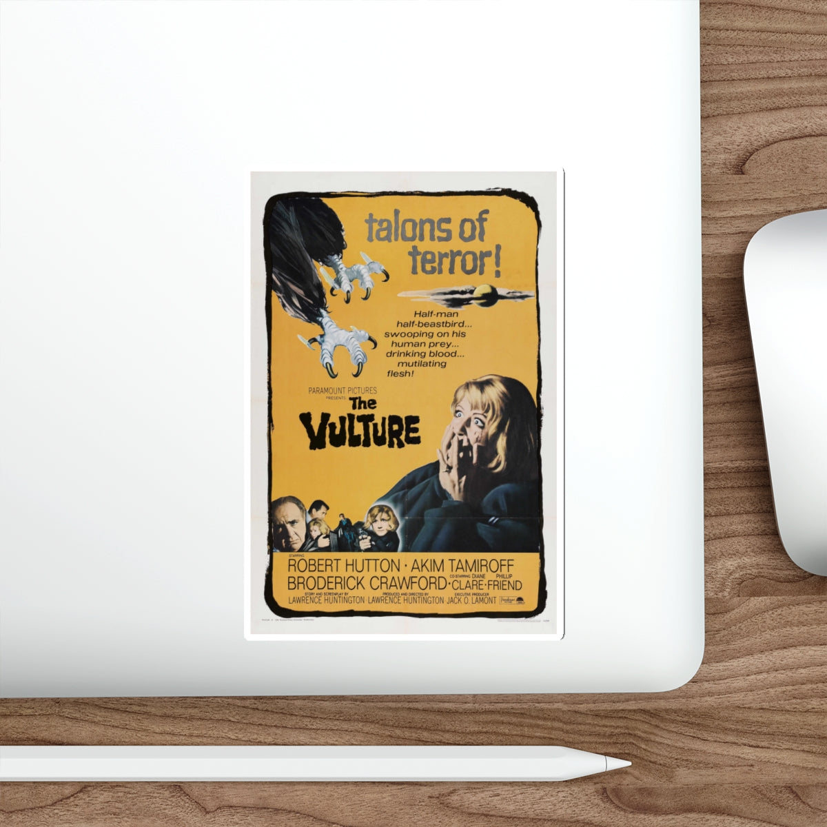 THE VULTURE 1966 Movie Poster STICKER Vinyl Die-Cut Decal-The Sticker Space