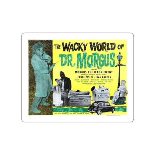 THE WACKY WORLD OF DR. MORGUS 1962 Movie Poster STICKER Vinyl Die-Cut Decal 2 Inch - The Sticker Space