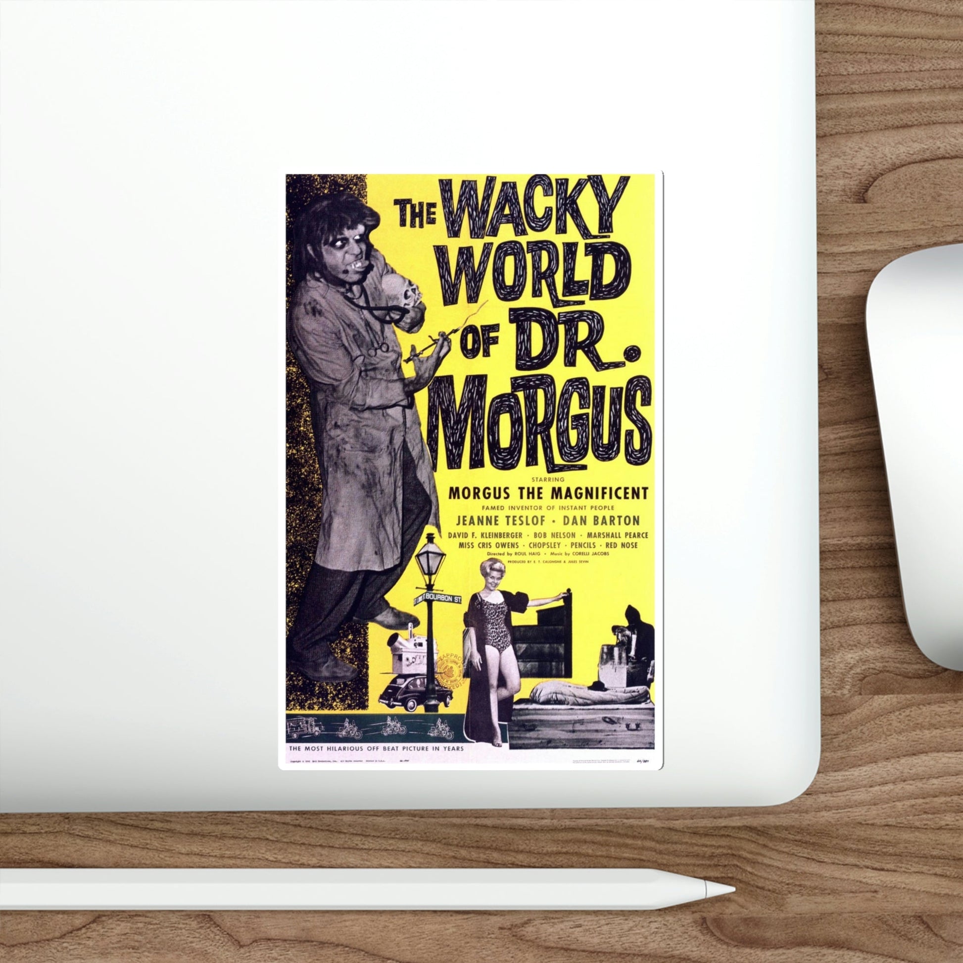 The Wacky World of Dr Morgus 1962 Movie Poster STICKER Vinyl Die-Cut Decal-The Sticker Space