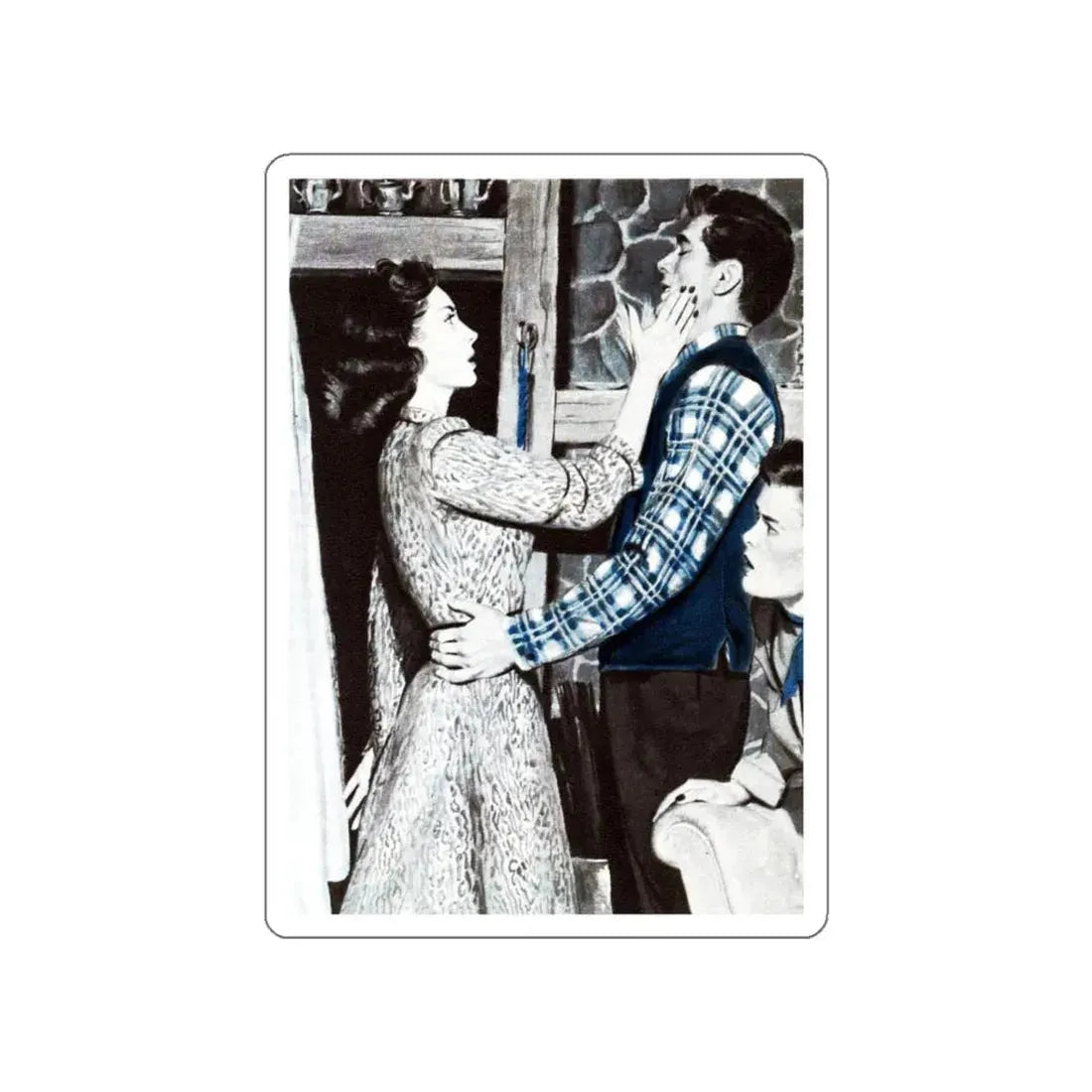 The Waiting Shadow (2), The American Magazine, June 1952 (Magazine Illustration) STICKER Vinyl Die-Cut Decal White Die-Cut 4 Inch - The Sticker Space