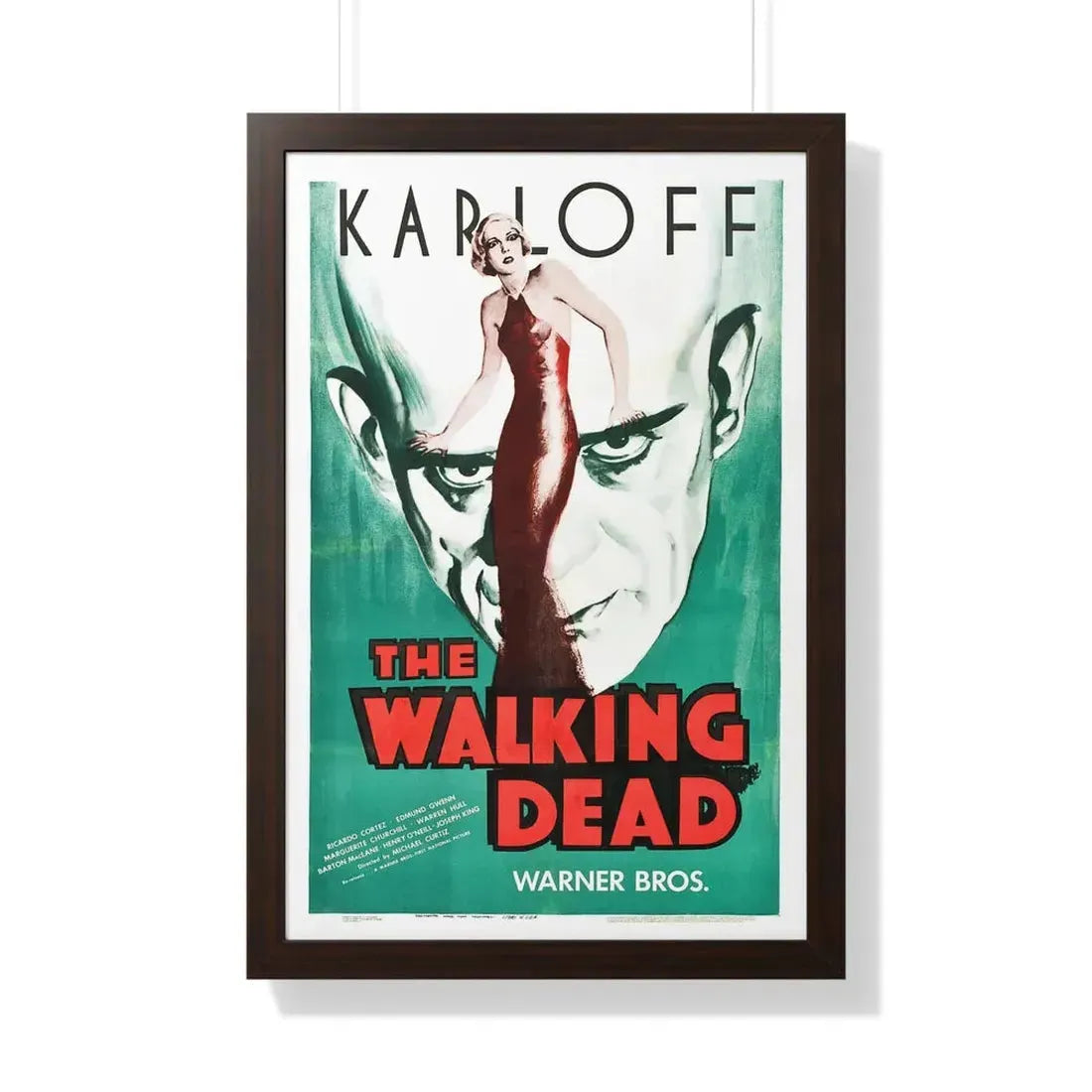 THE WALKING DEAD 1936 - Framed Movie Poster 20" x 30" Walnut - The Sticker Space