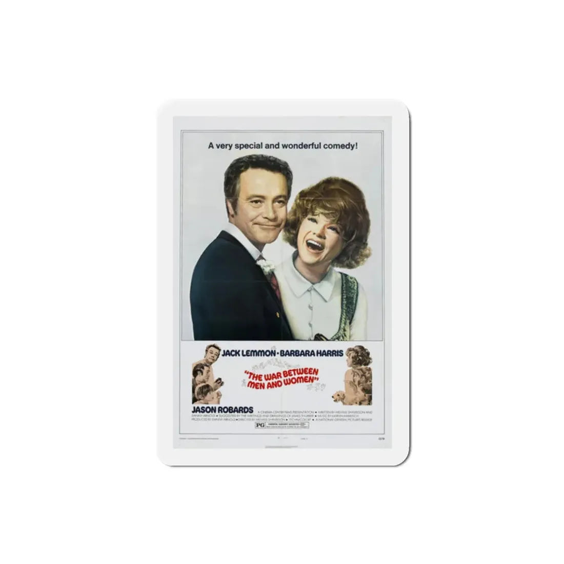 The War Between Men and Women 1972 Movie Poster Refrigerator Magnet 2 Inch - The Sticker Space