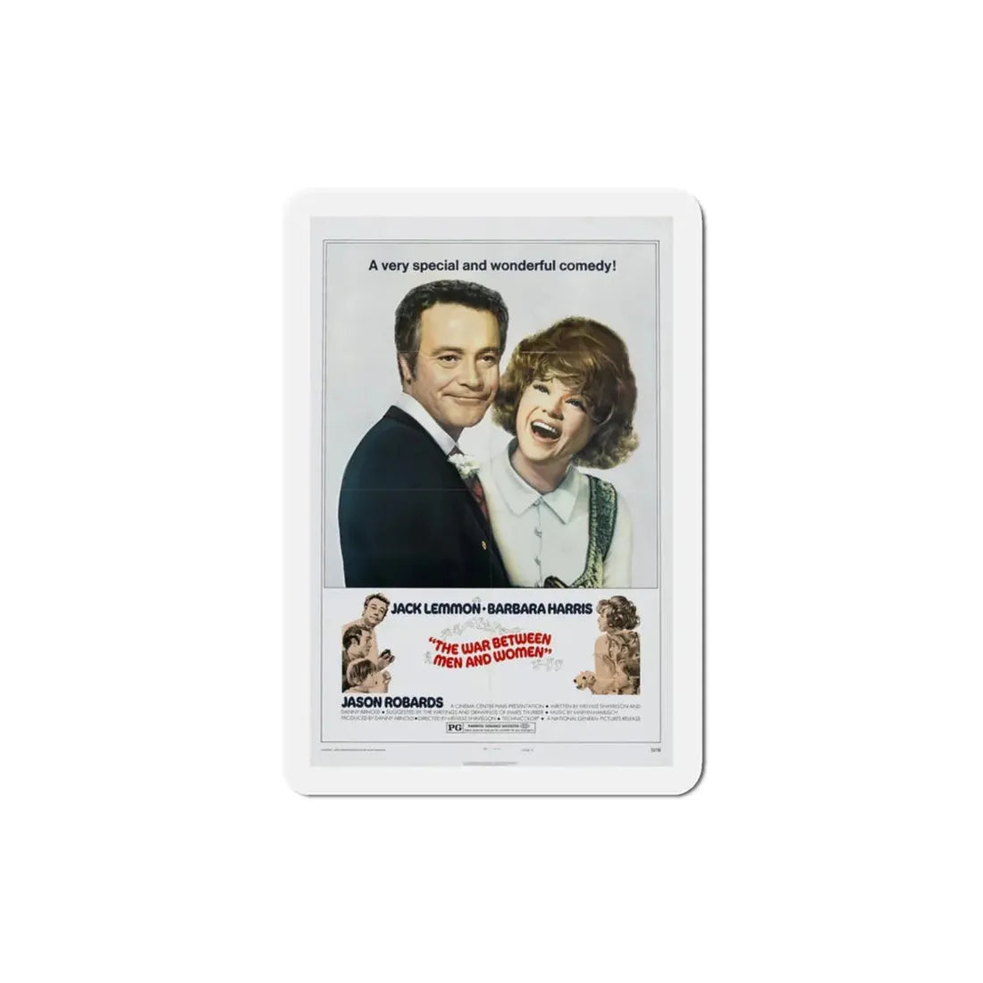The War Between Men and Women 1972 Movie Poster Refrigerator Magnet 3 Inch - The Sticker Space