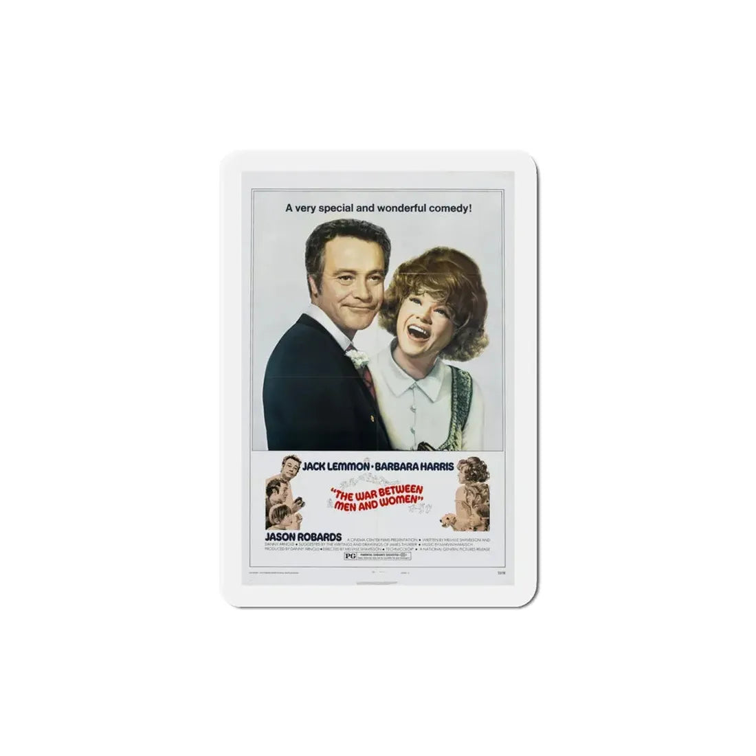 The War Between Men and Women 1972 Movie Poster Refrigerator Magnet 4 Inch - The Sticker Space