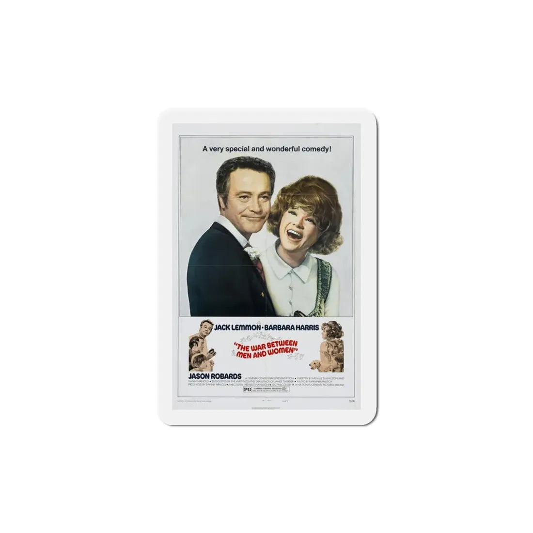 The War Between Men and Women 1972 Movie Poster Refrigerator Magnet 5 Inch - The Sticker Space
