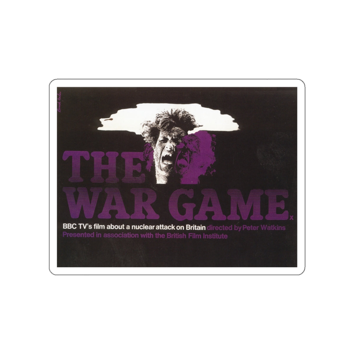 THE WAR GAME 1966 Movie Poster STICKER Vinyl Die-Cut Decal-White-The Sticker Space