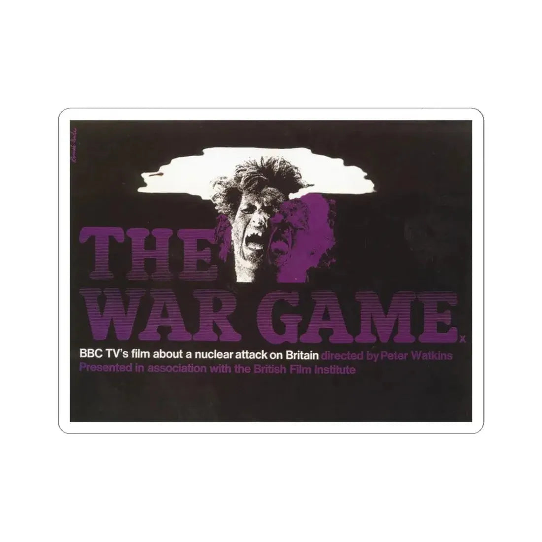 THE WAR GAME 1966 Movie Poster - STICKER Vinyl Kiss-Cut Decal 3 Inch White - The Sticker Space