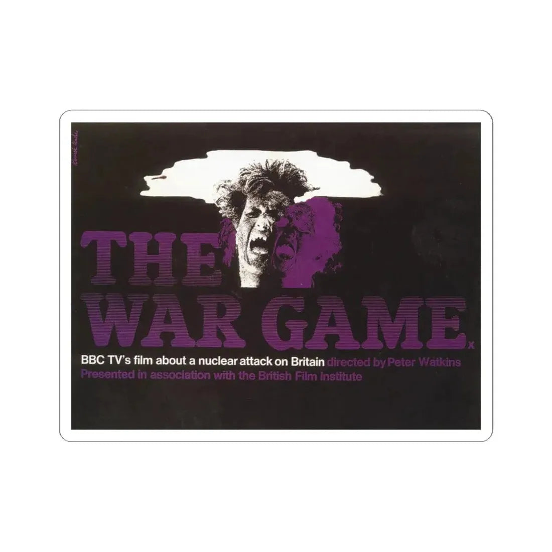 THE WAR GAME 1966 Movie Poster - STICKER Vinyl Kiss-Cut Decal 6 Inch White - The Sticker Space