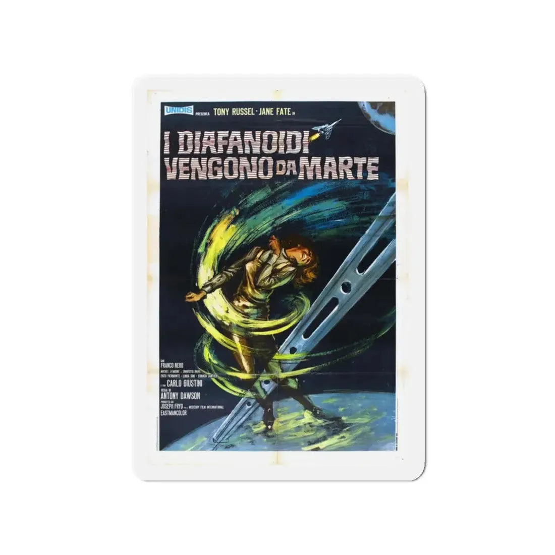 THE WAR OF THE PLANETS (2) 1966 Movie Poster - Refrigerator Magnet 3 Inch Die-Cut - The Sticker Space