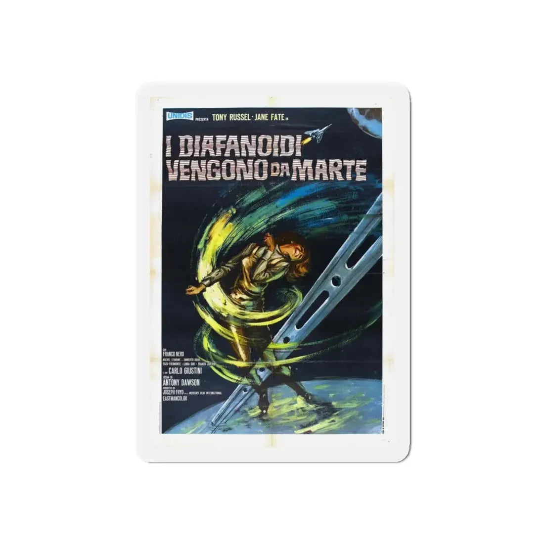 THE WAR OF THE PLANETS (2) 1966 Movie Poster - Refrigerator Magnet 6 Inch Die-Cut - The Sticker Space
